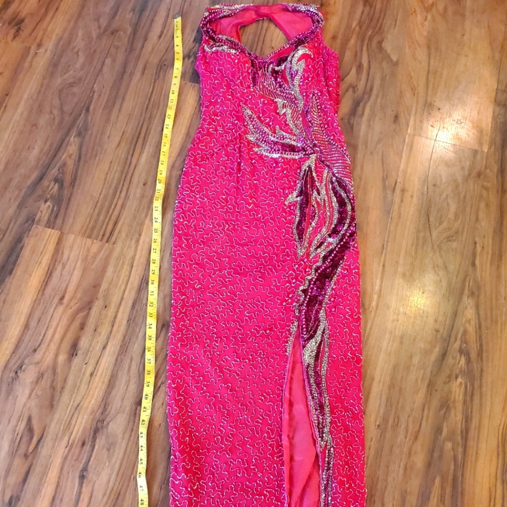 Alvce designs beaded sequin dress miss america 1990 vintage dancing hollywood